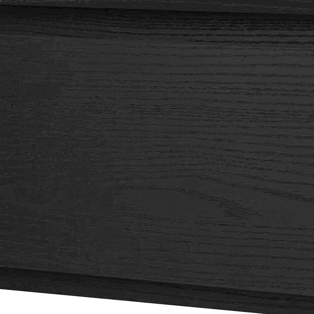 Black 2 Drawer Nightstand - Bedroom Bedside Drawer Storage Furniture