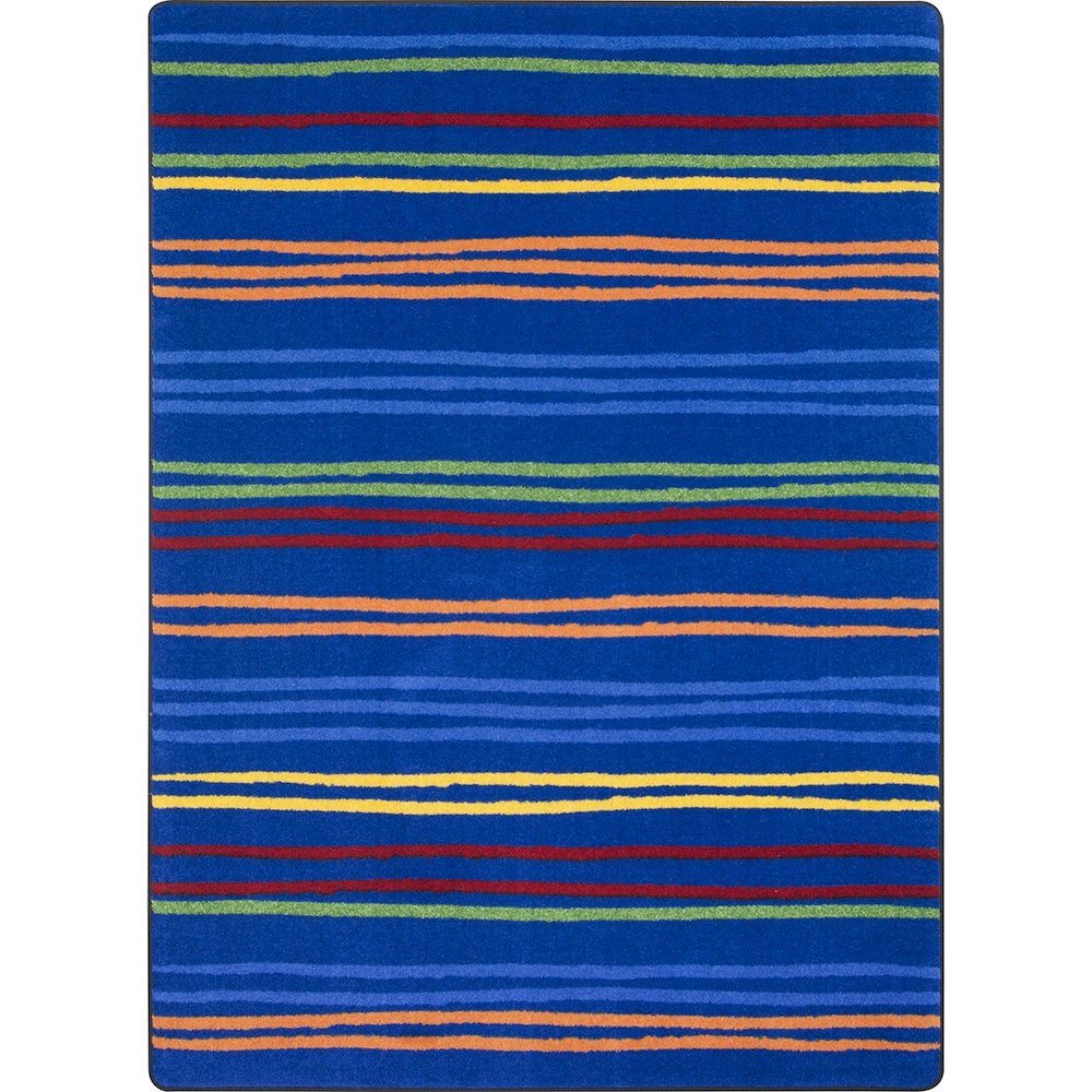 Kid Essentials All Lined Up 7'8" x 10'9" Area Rug in Color Rainbow