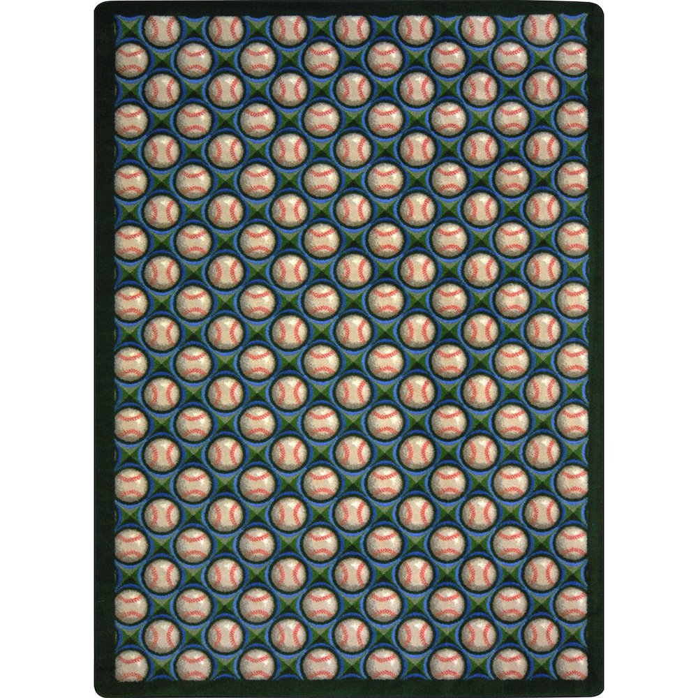 Games People Play Bases Loaded 5'4" x 7'8" Area Rug in Color Spring Training
