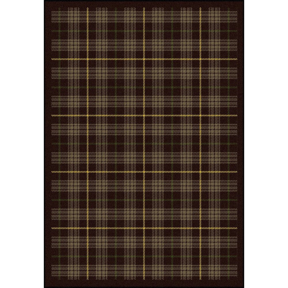 Kaleidoscope Bit O' Scotch 5'4" x 7'8" Area Rug in Color Bark Brown