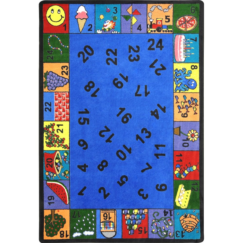 Kid Essentials Count On Me 7'8" x 10'9" Area Rug in Color Multi
