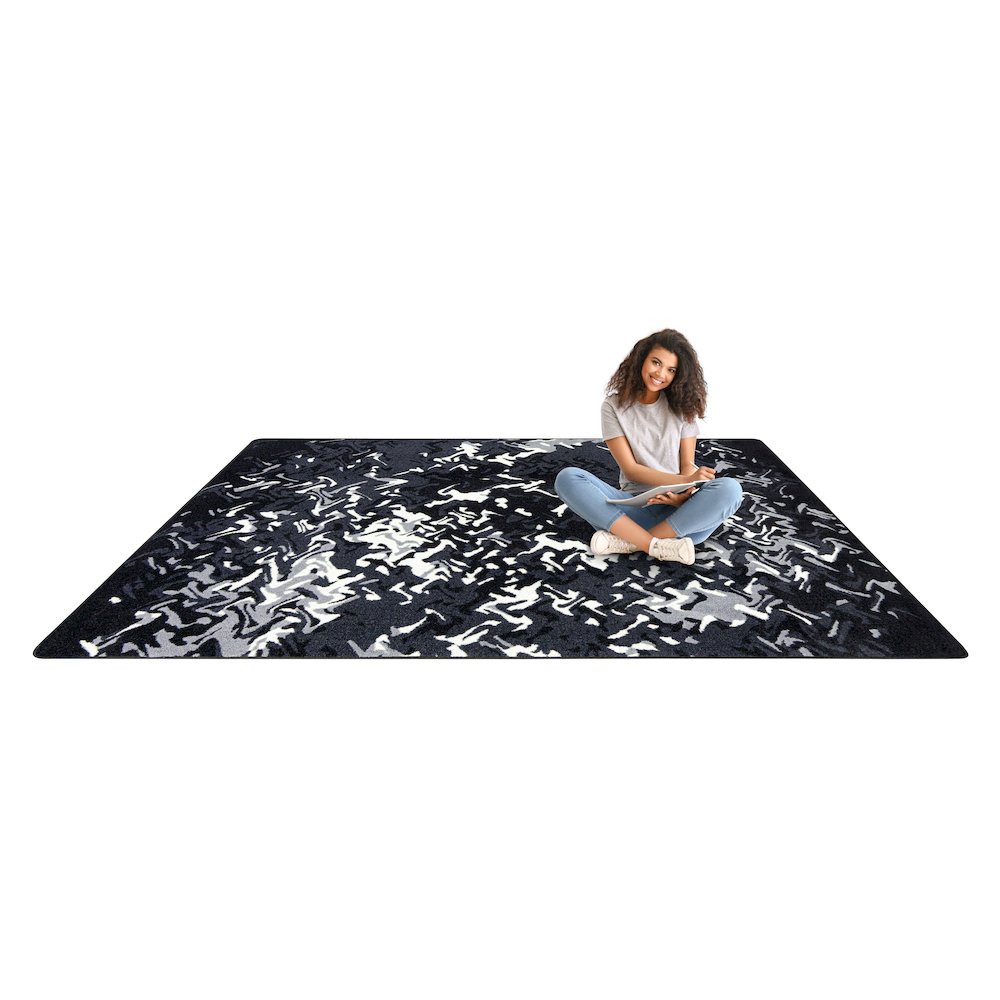 Kid Essentials Eruption 5'4" x 7'8" Area Rug in Color Arctic