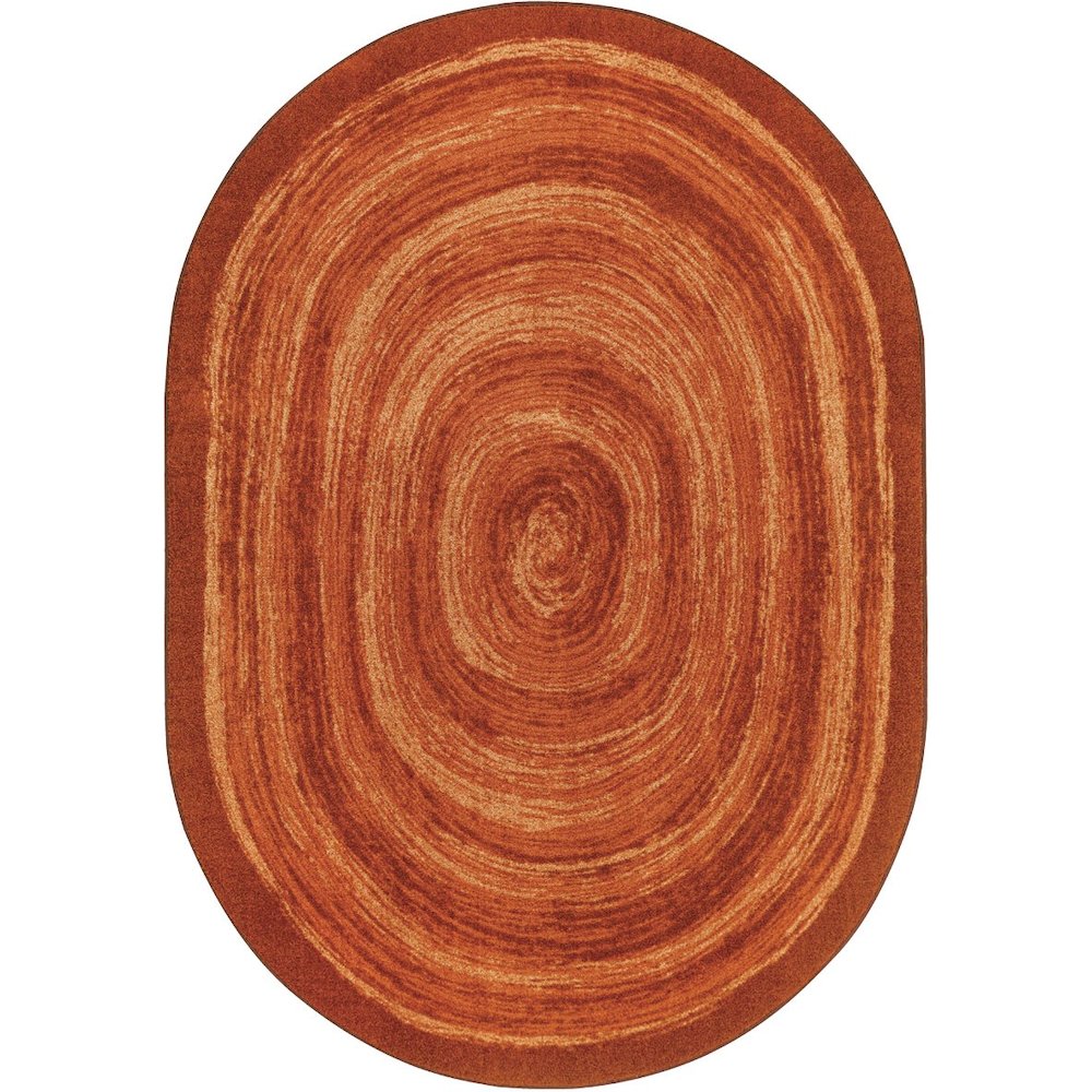 Kid Essentials Feeling Fun 7'8" x 10'9" Oval Area Rug in Color Orange