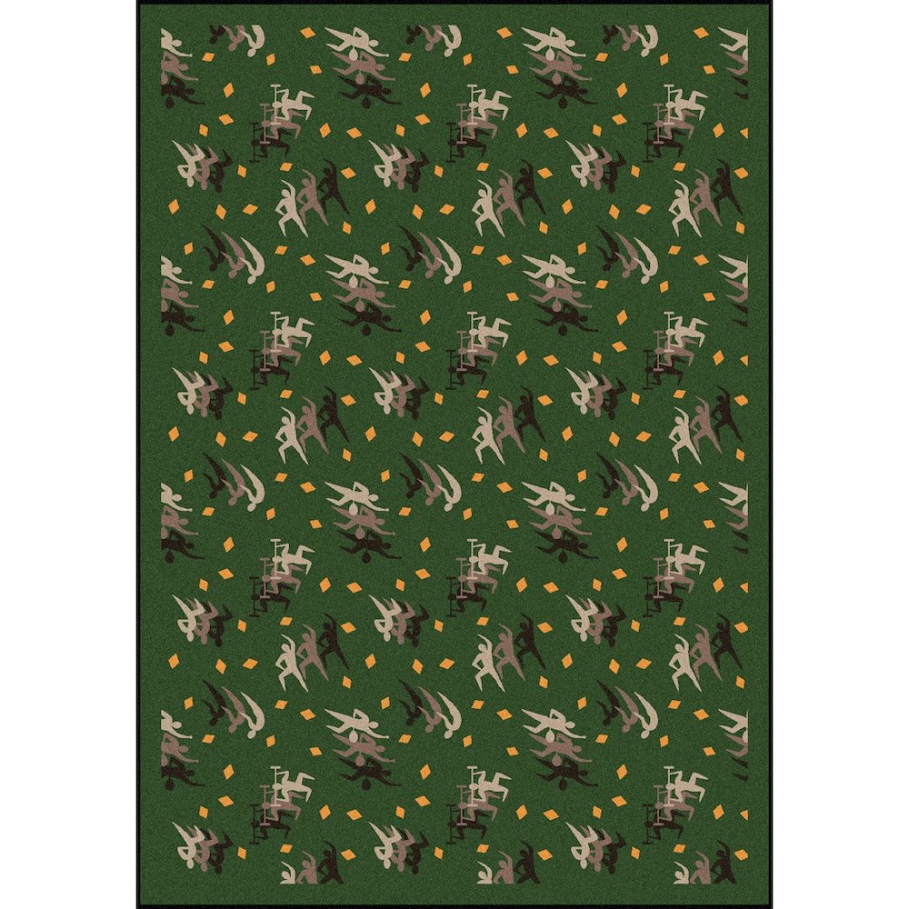 Games People Play Fitness Zone 5'4" x 7'8" Area Rug in Color Sage