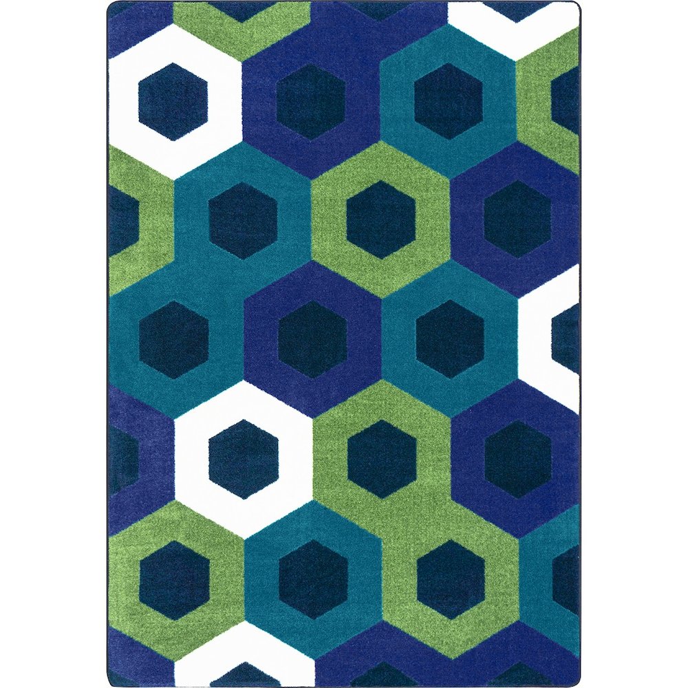Kid Essentials Hexed 5'4" x 7'8" Area Rug in Color Violet