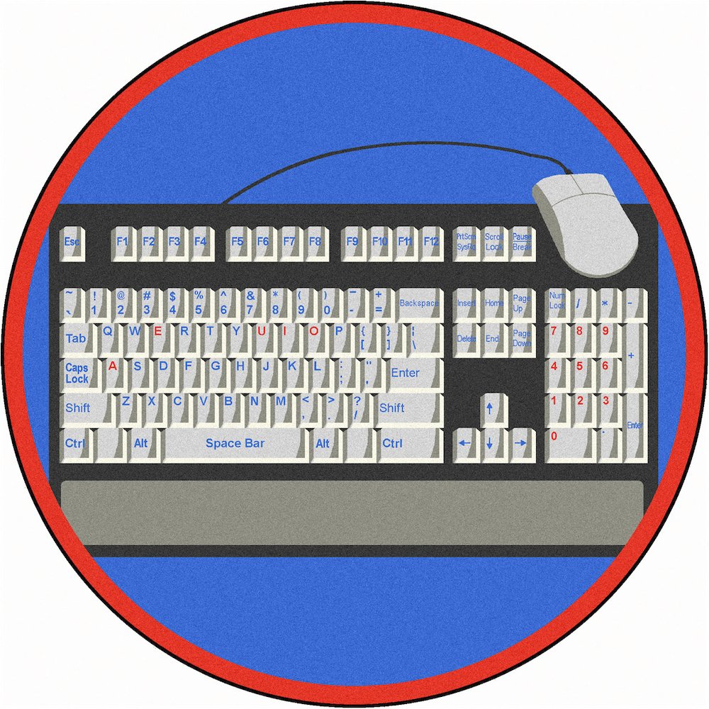 Kid Essentials Keyboard Connection 5'4" Round Area Rug in Color Gray