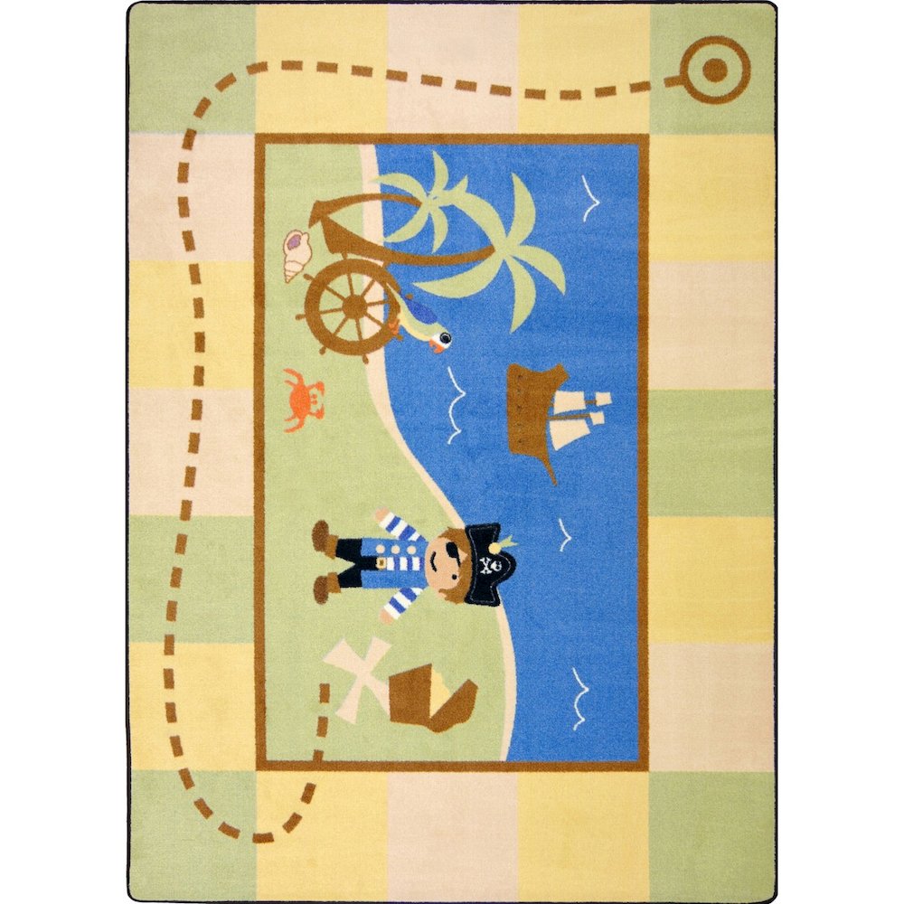 Kid Essentials Lil' Pirate 5'4" x 7'8" Area Rug in Color Multi