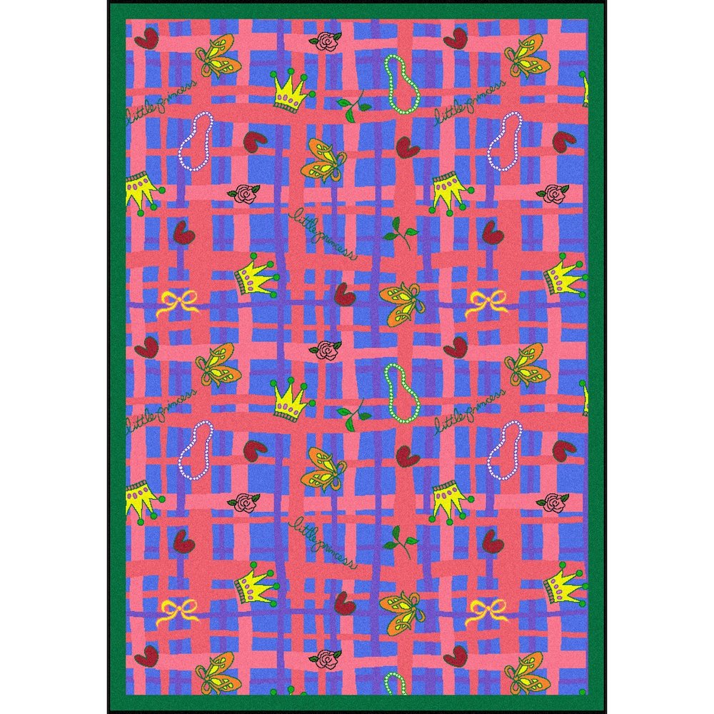 Playful Patterns My Little Princess 7'8" x 10'9" Area Rug in Color Blue