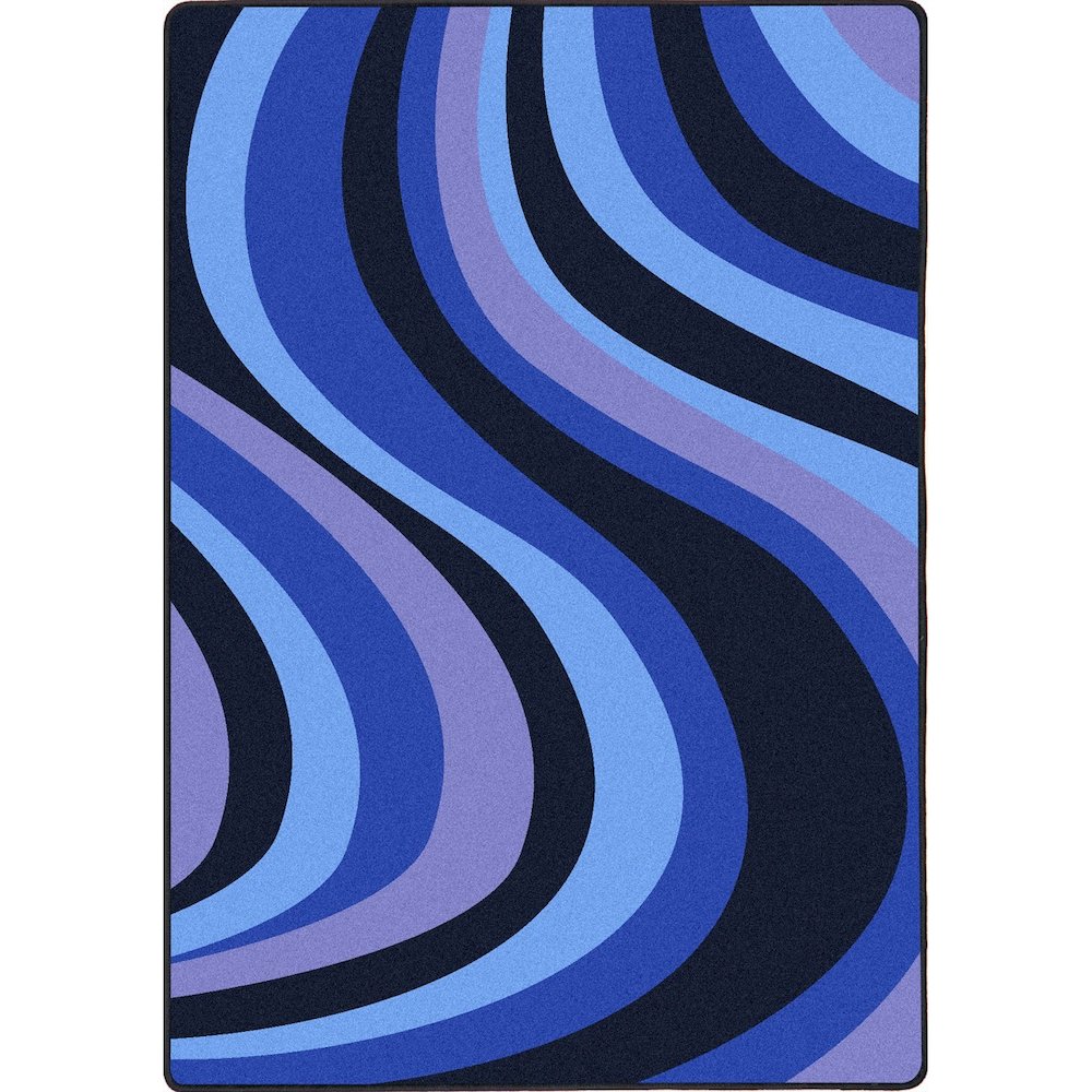 Kid Essentials On the Curve 5'4" x 7'8" Area Rug in Color Blue
