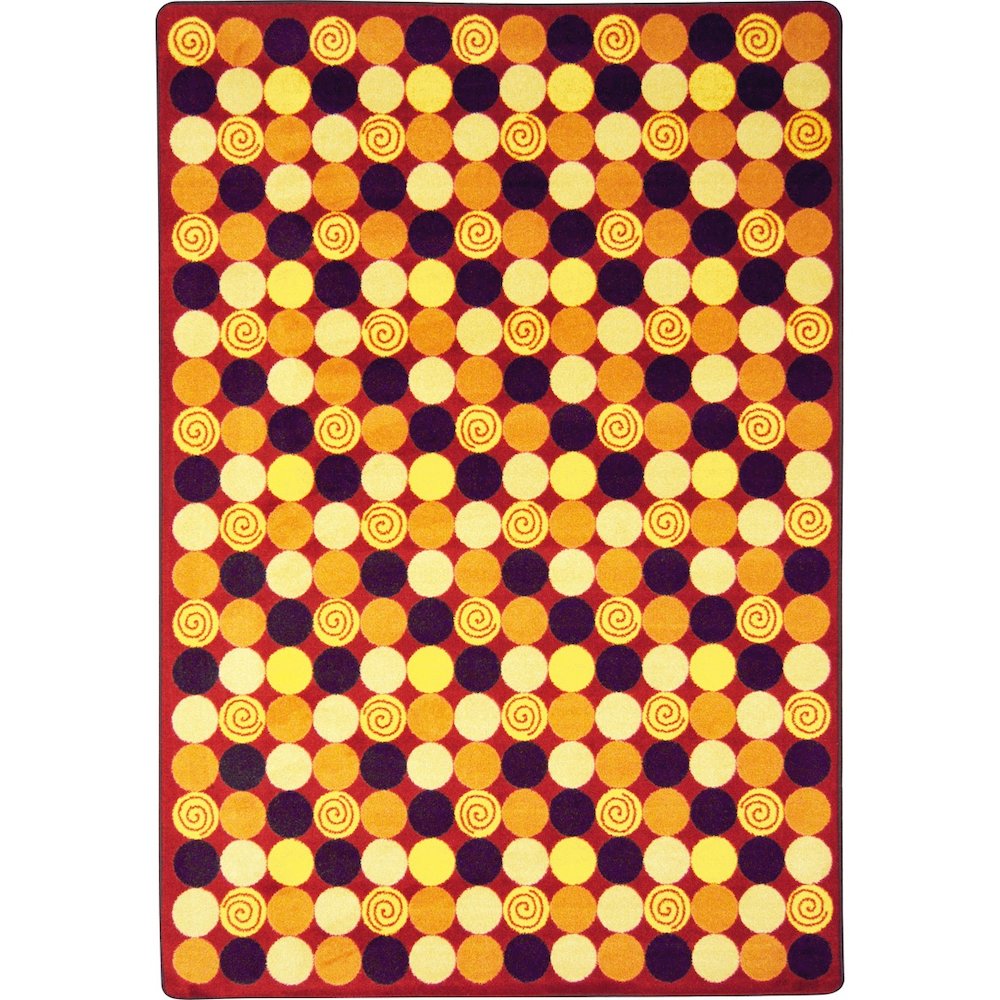 Kid Essentials Roundabout 5'4" x 7'8" Area Rug in Color Red