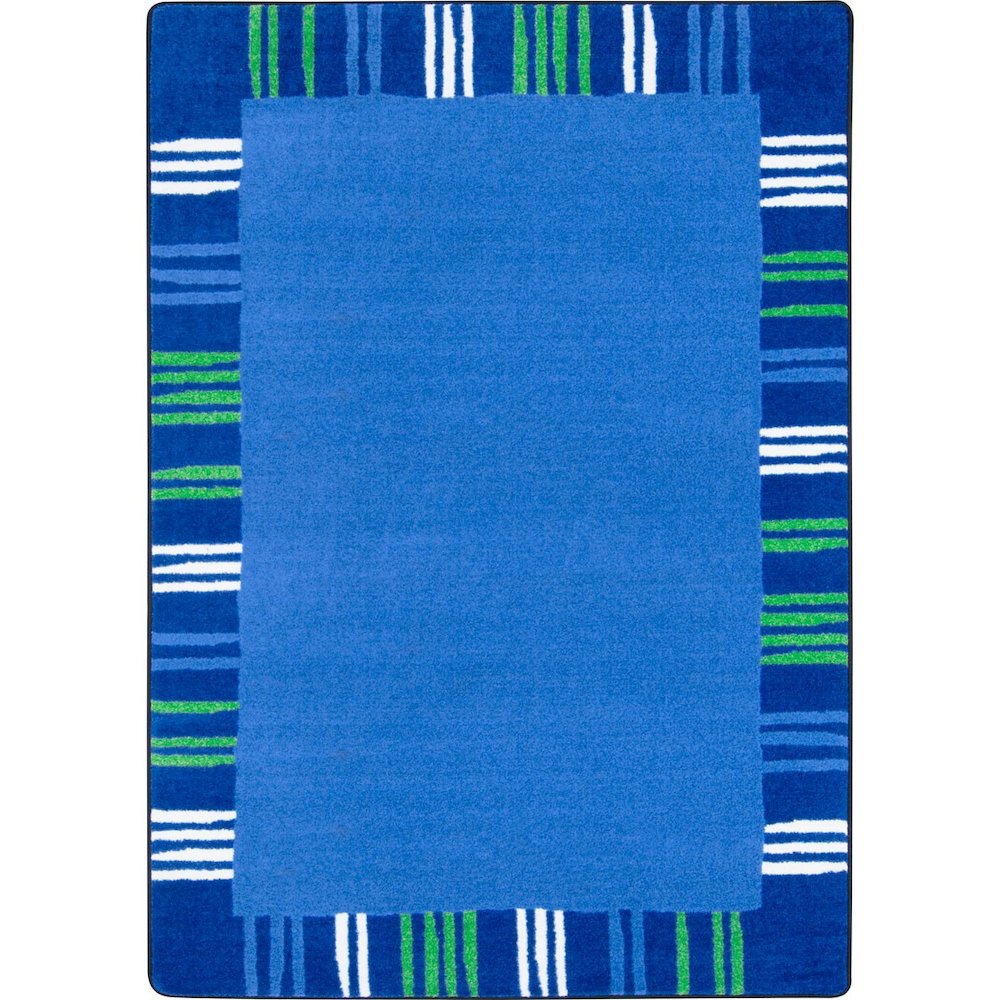 Kid Essentials Seeing Stripes 7'8" x 10'9" Area Rug in Color Seaglass