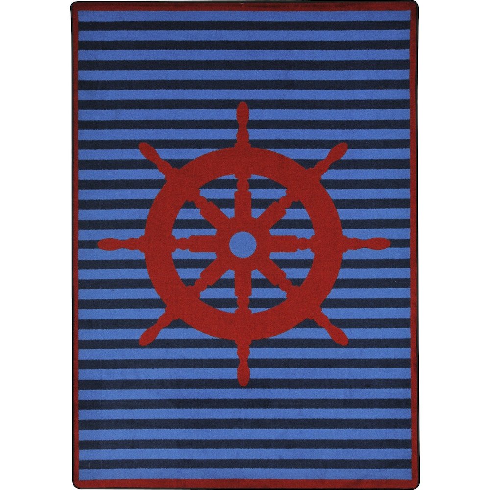 Kid Essentials Set Your Course 5'4" x 7'8" Area Rug in Color Red