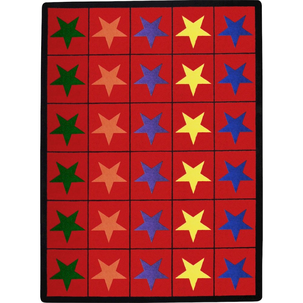 Kid Essentials Star Space 7'8" x 10'9" Area Rug in Color Multi