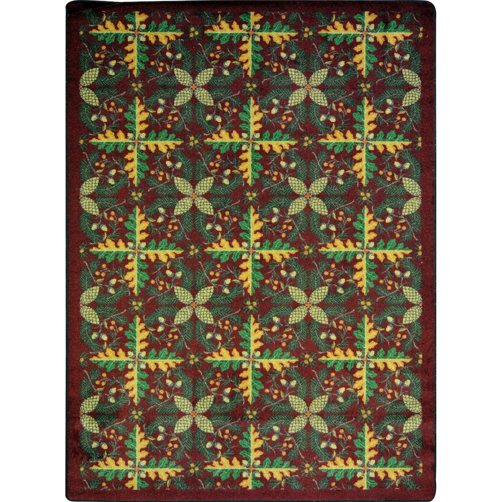 Kaleidoscope Tahoe 5'4" x 7'8" Area Rug in Color Burgundy