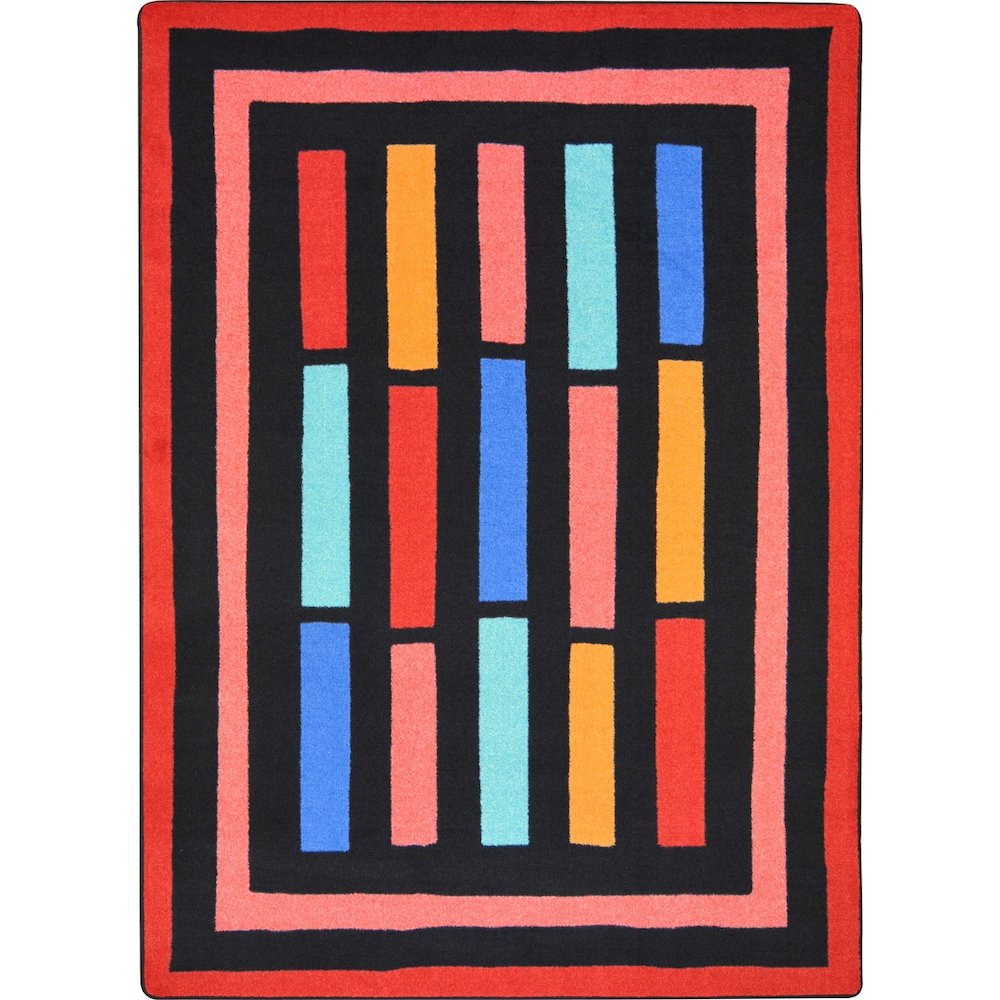 Kid Essentials Traffic Jam 5'4" x 7'8" Area Rug in Color Red