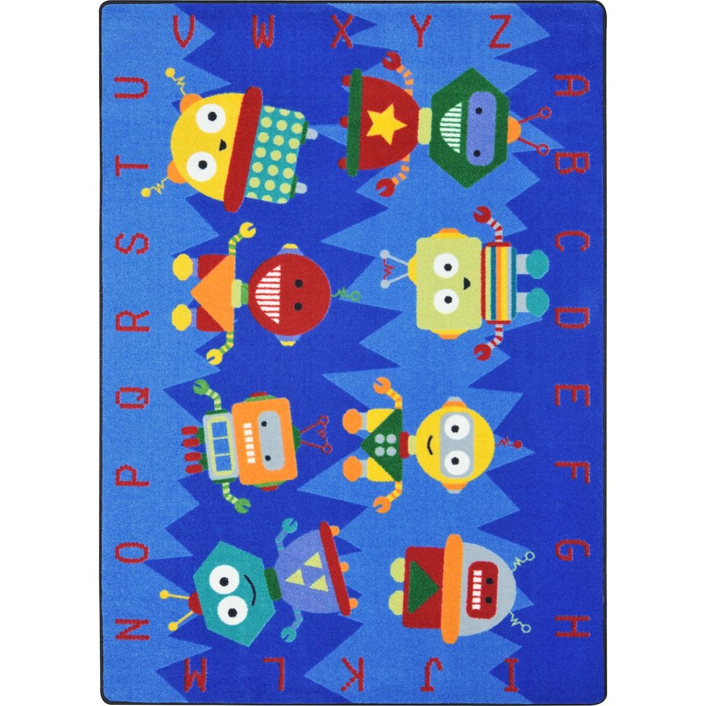 Kid Essentials Alphabet Bots 10'9" x 13'2" Area Rug in Color Multi