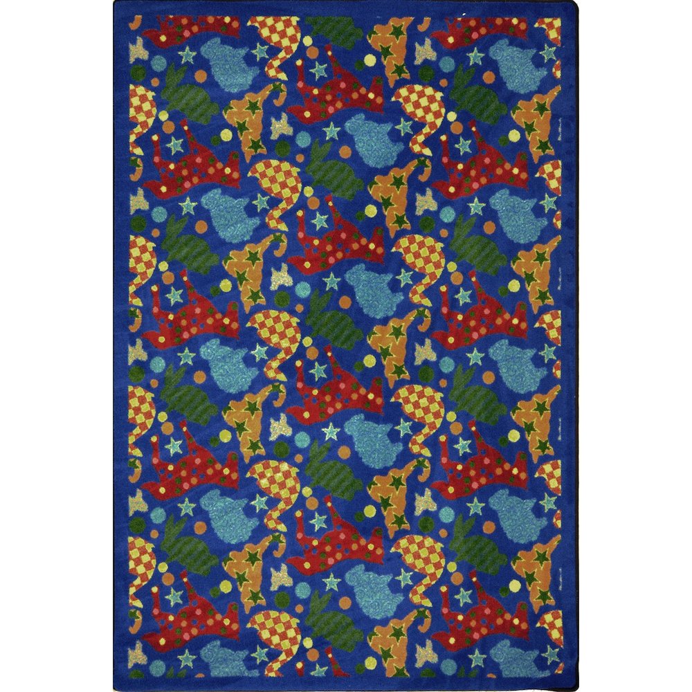 Playful Patterns Animal Crackers 7'8" x 10'9" Area Rug in Color Multi