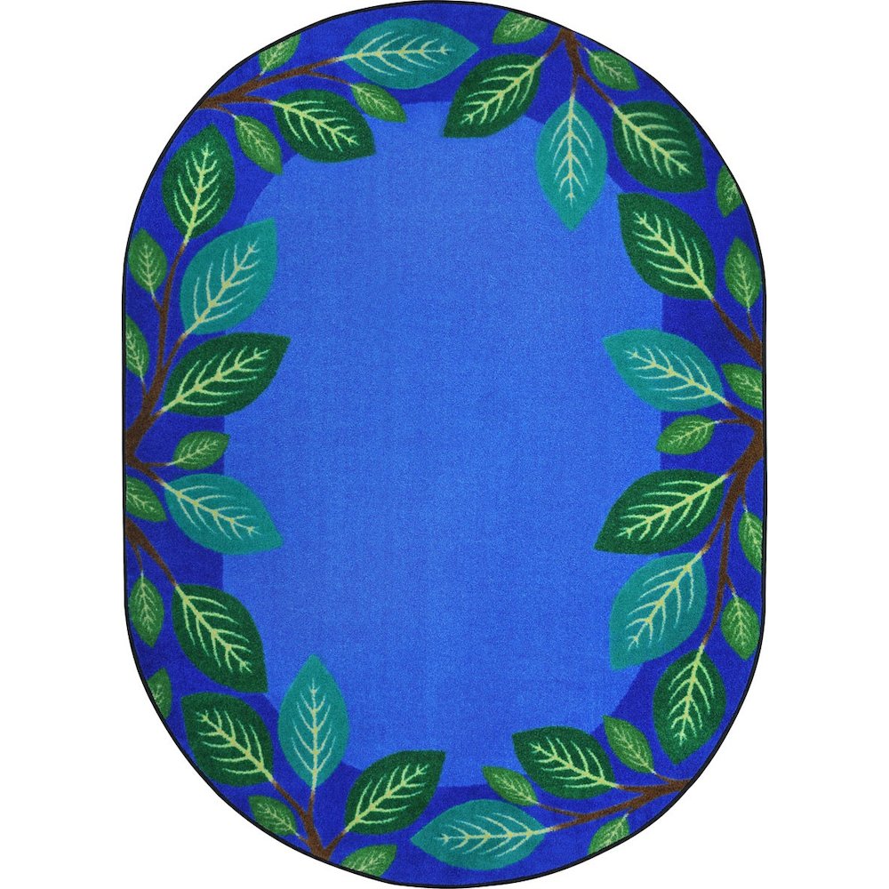Kid Essentials Breezy Branches 10'9" x 13'2" Oval Area Rug in Color Multi