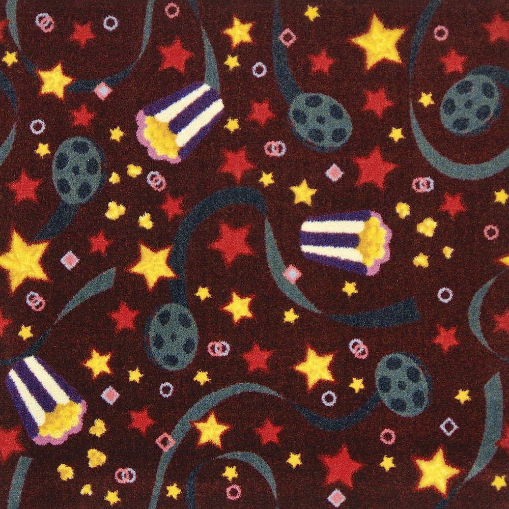 Any Day Matinee Feature Film 7'8" x 10'9" Area Rug in Color Burgundy