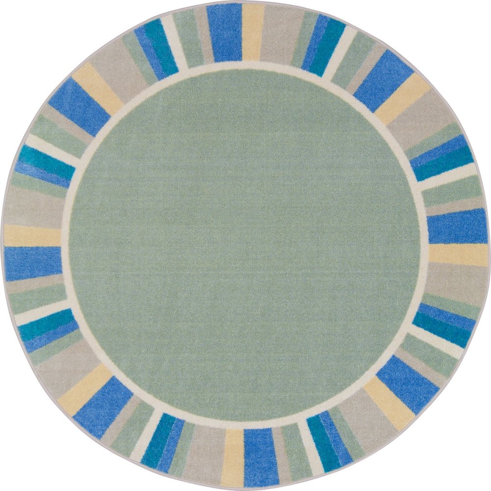 Kid Essentials Off the Cuff 13'2" Round Area Rug in Color Sage