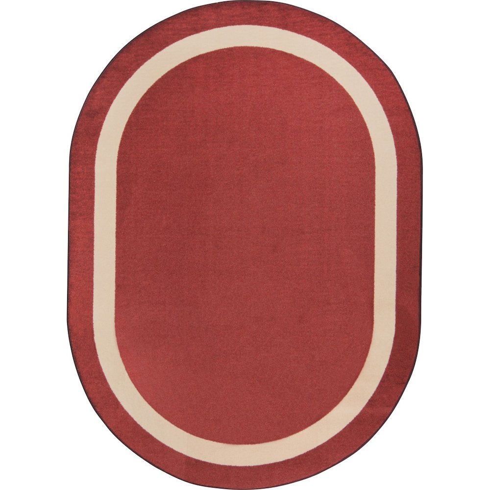 Kid Essentials Portrait 10'9" x 13'2" Oval Area Rug in Color Wine