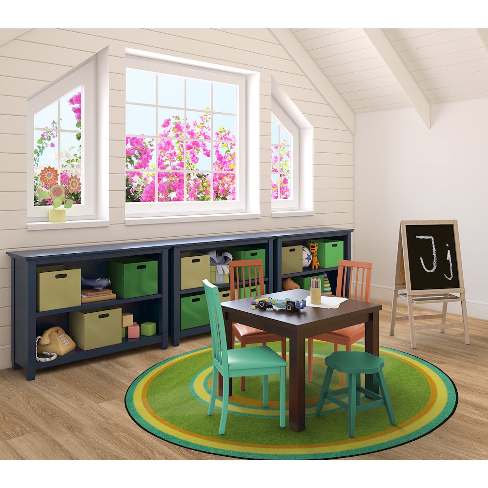Kid Essentials Ripples 13'2" Round Area Rug in Color Retro