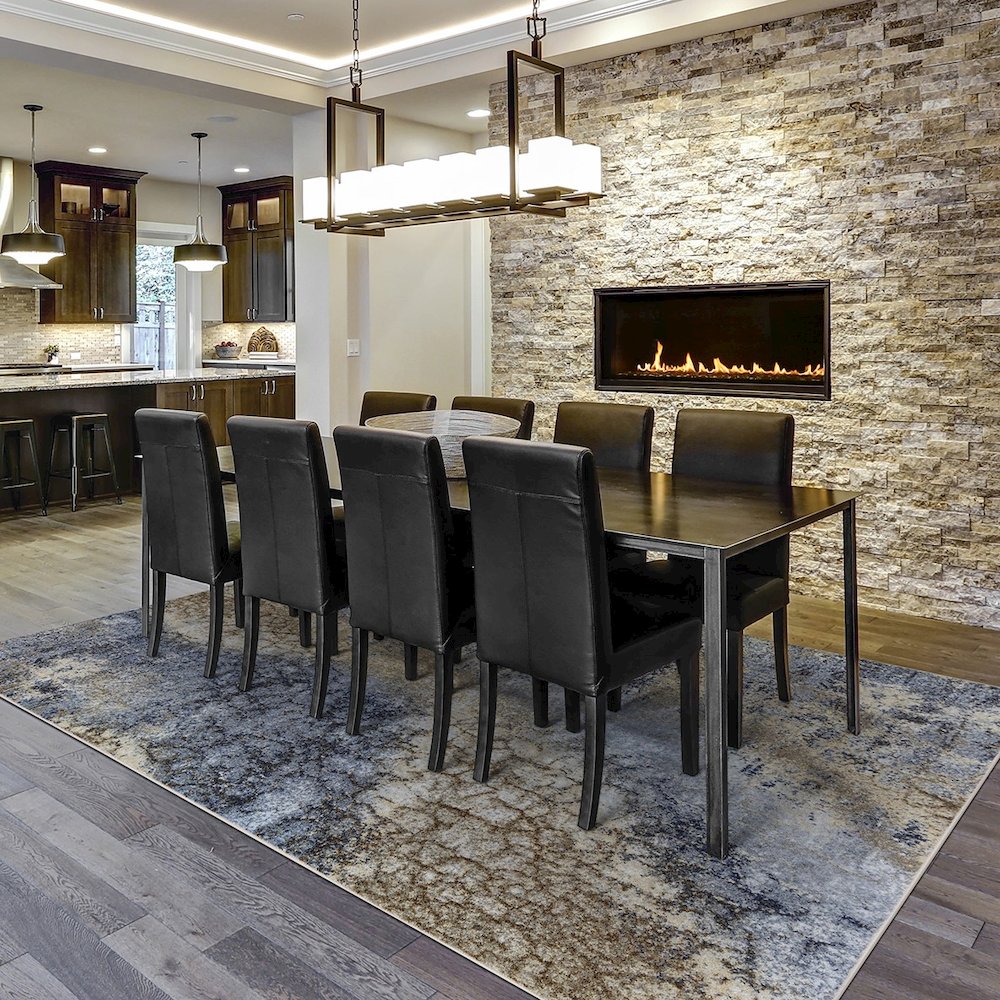 First Take River Run 7'8" x 10'9" Area Rug in Color Solitude