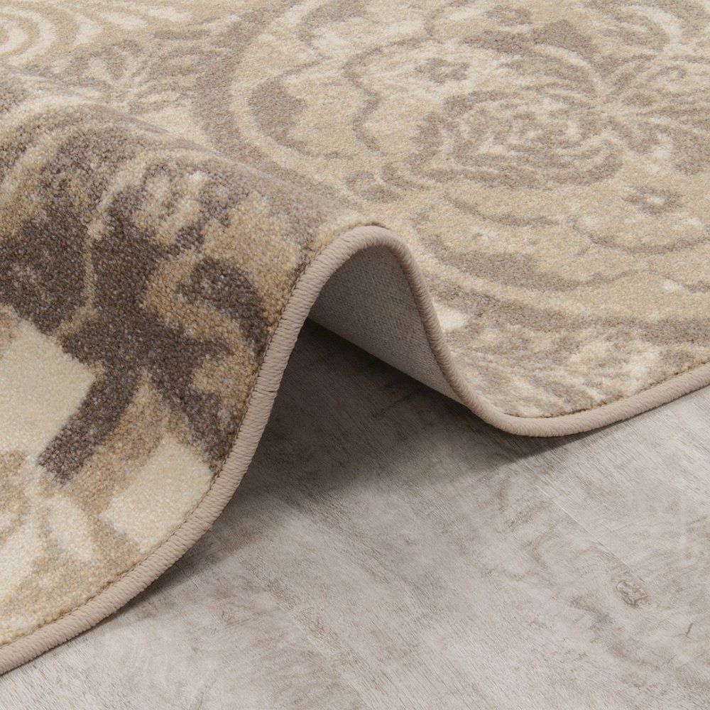 First Take Royal Mosaic 7'8" x 10'9" Area Rug in Color French Cream