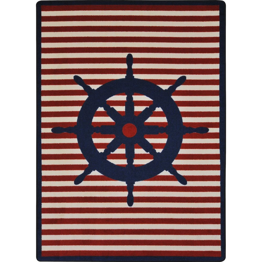 Kid Essentials Set Your Course 7'8" x 10'9" Area Rug in Color Blue