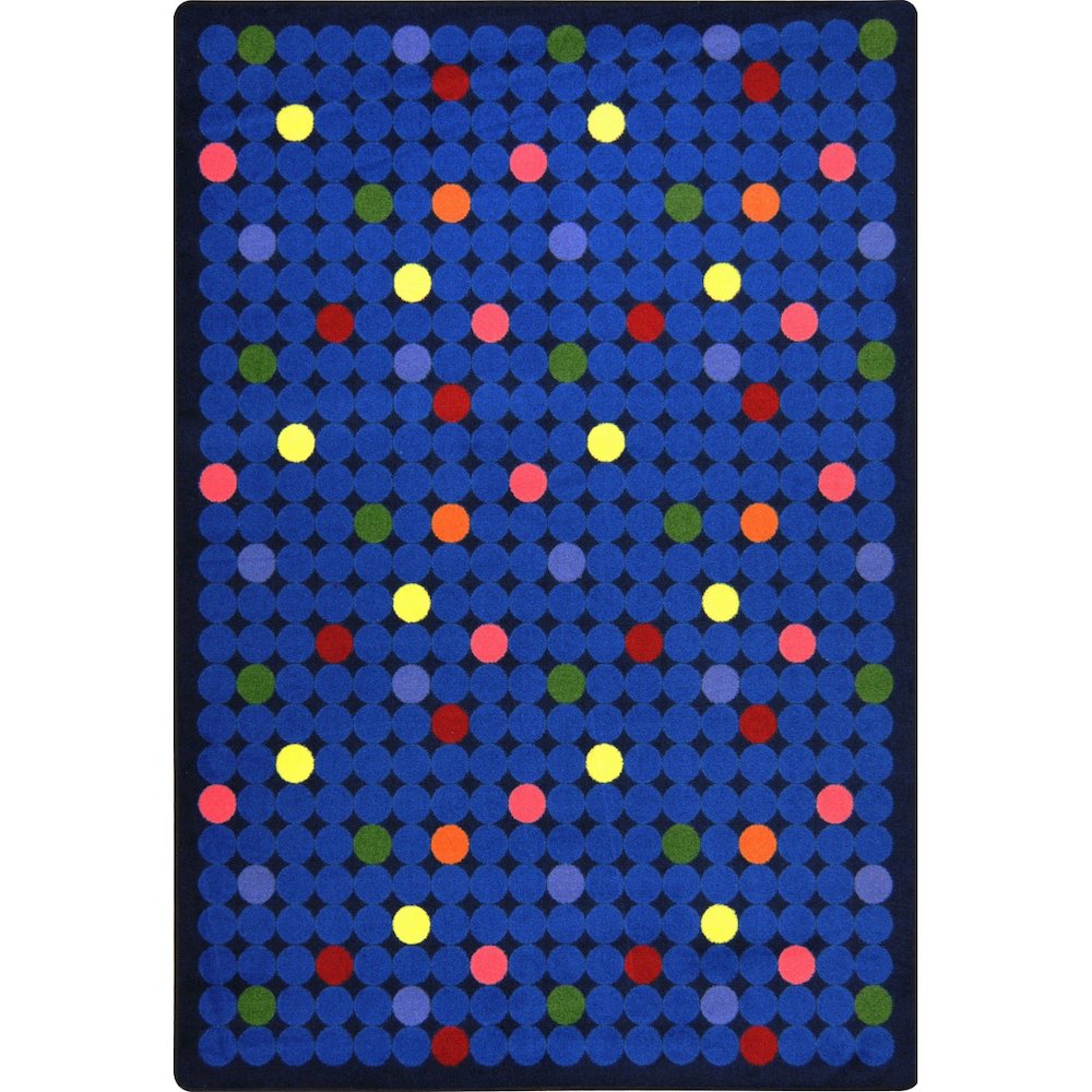Playful Patterns Spot On 7'8" x 10'9" Area Rug in Color Rainbow