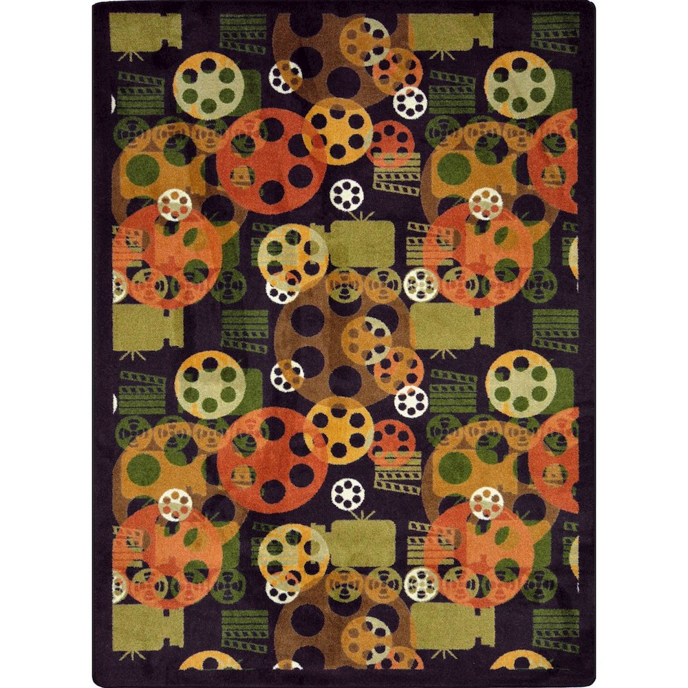 Any Day Matinee Blockbuster 10'9" x 13'2" Area Rug in Color Plum