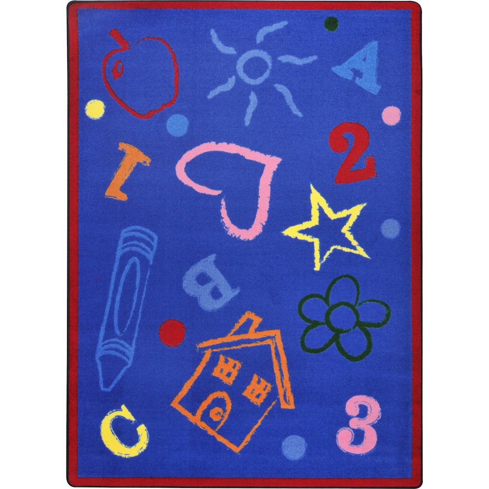 Playful Patterns Kid's Art 10'9" x 13'2" Area Rug in Color Rainbow