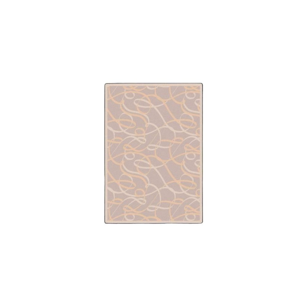 Playful Patterns Ribbons 10'9" x 13'2" Area Rug in Color Beige