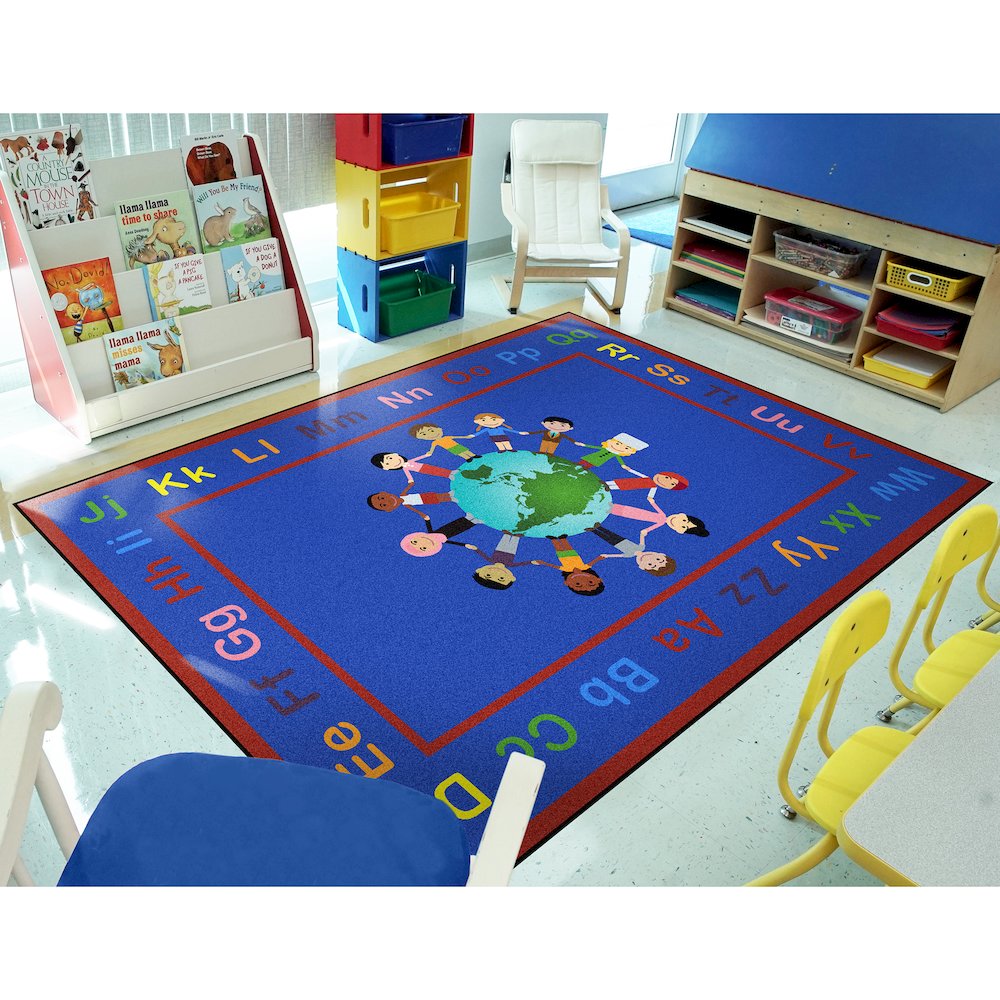 Kid Essentials A World of Friends 5'4" x 7'8" Area Rug in Color Multi
