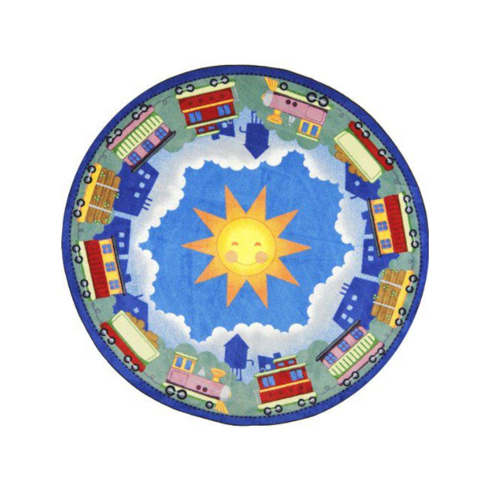 Kid Essentials In Training 3'10" x 5'4" Oval Area Rug in Color Multi
