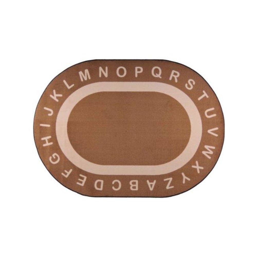 Kid Essentials Endless Alphabet 5'4" x 7'8" Area Rug in Color Mocha