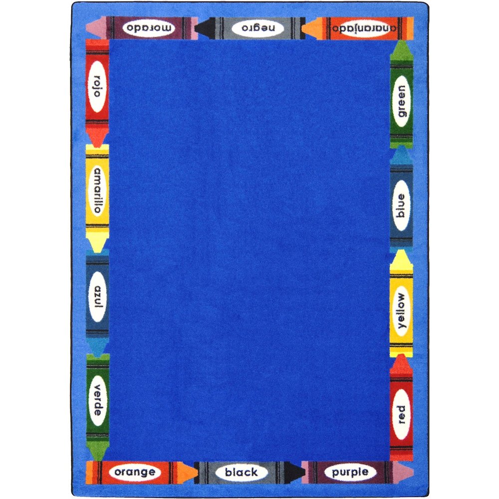 Kid Essentials Bilingual Colors 5'4" x 7'8" Area Rug in Color Multi