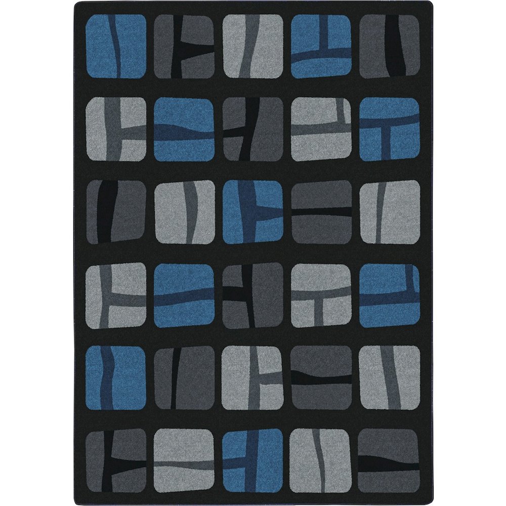 Kid Essentials BioBlocks 7'8" x 10'9" Area Rug in Color Marine