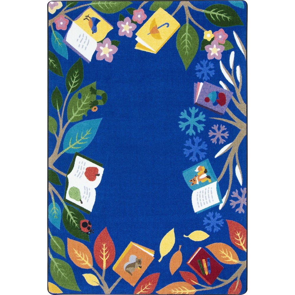 Kid Essentials Books for All Seasons 5'4" x 7'8" Area Rug in Color Multi