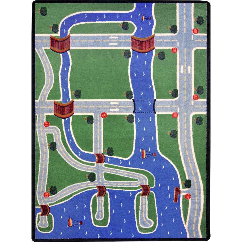 Kid Essentials Creataville 3'10" x 5'4" Area Rug in Color Multi