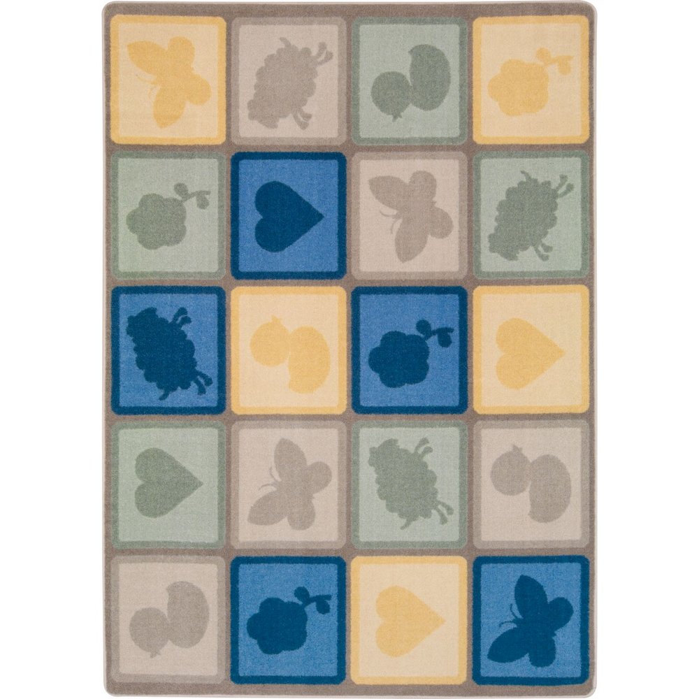 Kid Essentials Cuddly Creatures 5'4" x 7'8" Area Rug in Color Multi