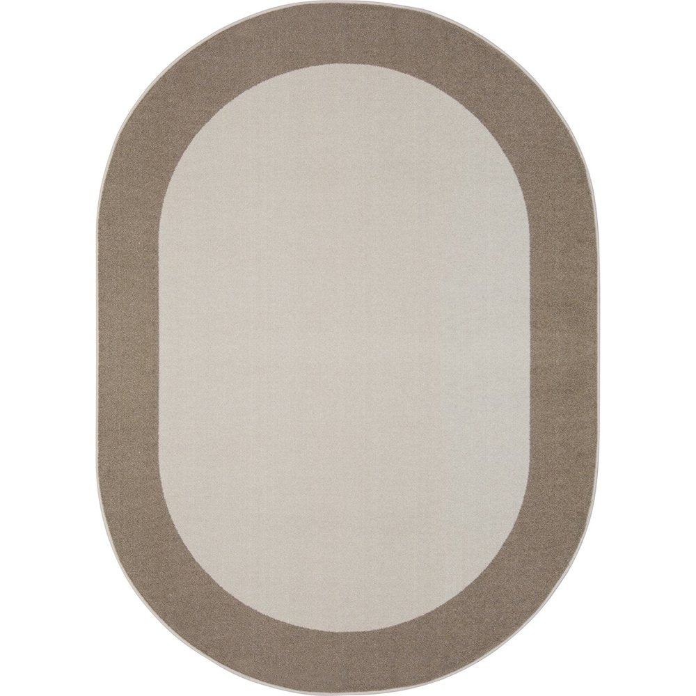 Kid Essentials Easy Going 5'4" x 7'8" Oval Area Rug in Color Neutral
