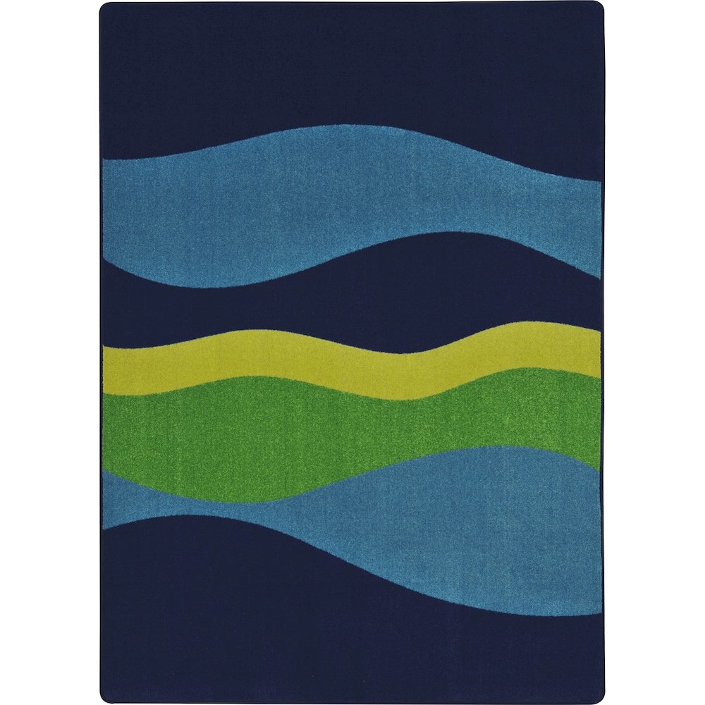 Kid Essentials Flow 5'4" x 7'8" Area Rug in Color Navy