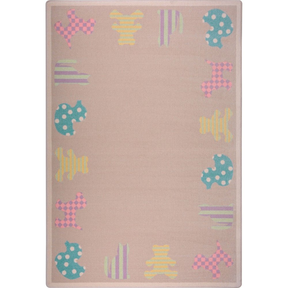 Kid Essentials Frisky Friends 3'10" x 5'4" Area Rug in Color Multi