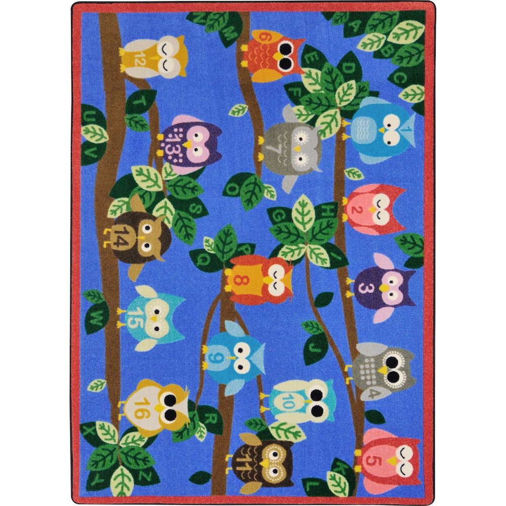 Kid Essentials It's A Hoot 5'4" x 7'8" Area Rug in Color Multi