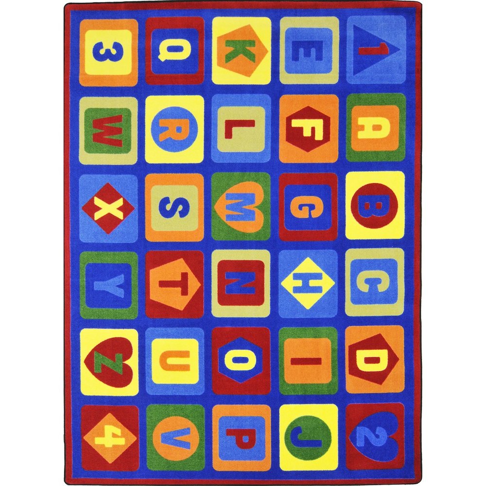 Kid Essentials Lots to Learn 5'4" x 7'8" Area Rug in Color Multi