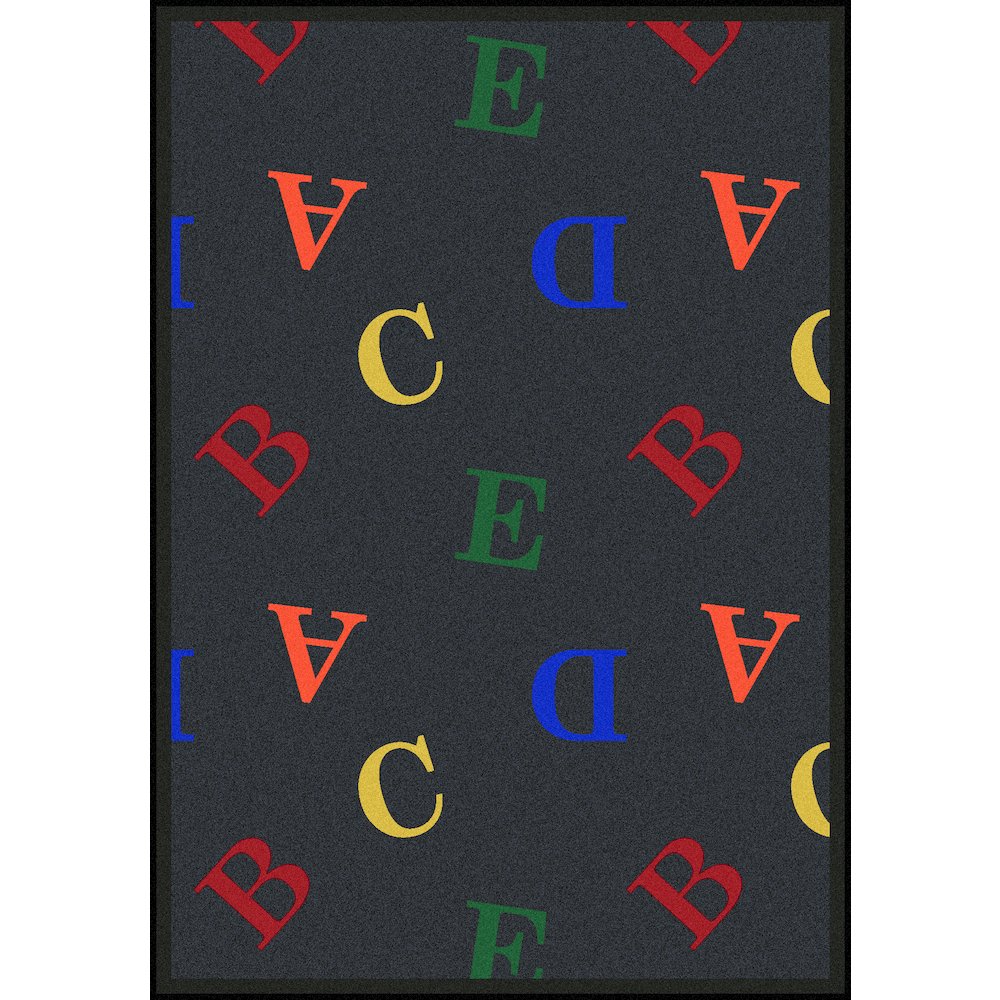 Playful Patterns Love Letters 3'10" x 5'4" Area Rug in Color Licorice