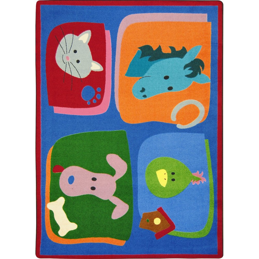 Kid Essentials My Favorite Animals 3'10" x 5'4" Area Rug in Color Multi