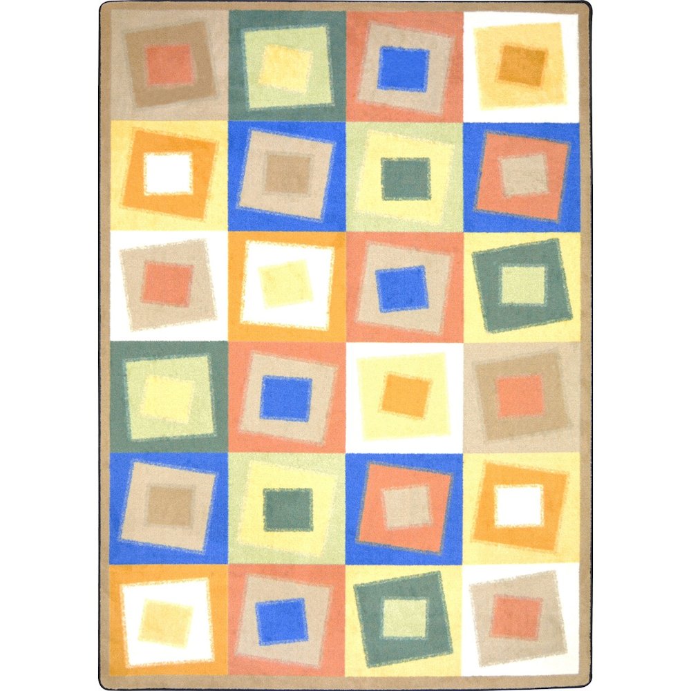 Kid Essentials Off Balance 3'10" x 5'4" Area Rug in Color Softs