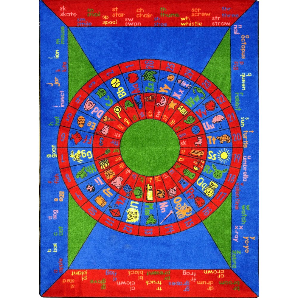 Kid Essentials Play On Words 5'4" x 7'8" Area Rug in Color Multi
